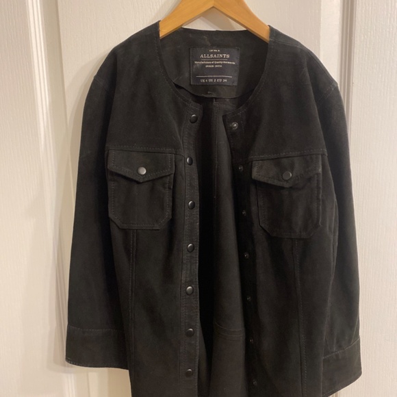 Allsaints Perine Leather Shirt - Picture 2 of 5